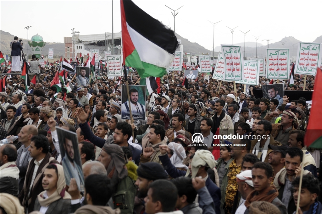 Protest against Israeli attacks on Gaza in Yemen