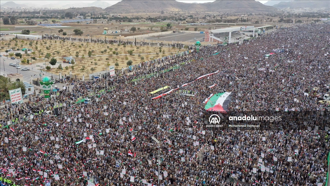 Protest against Israeli attacks on Gaza in Yemen