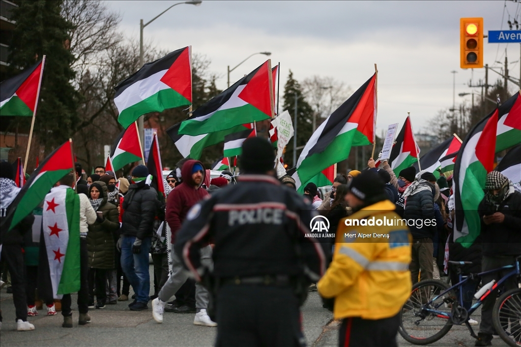 Kanada'da Filistin'e destek gösterisi