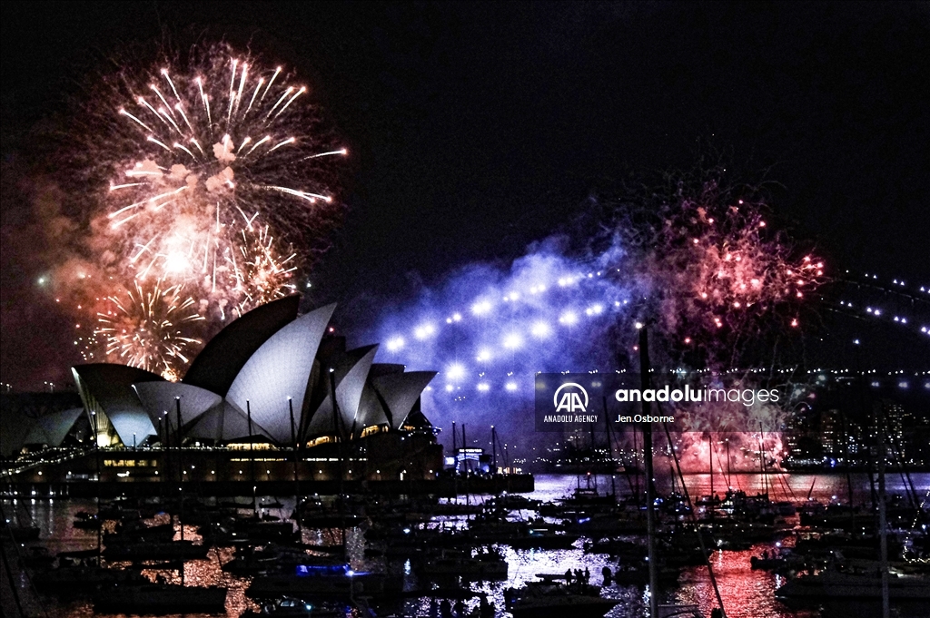 Spectacle de feux d'artifice du nouvel an à Sydney
