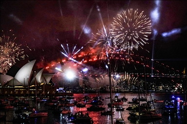 Spectacle de feux d'artifice du nouvel an à Sydney