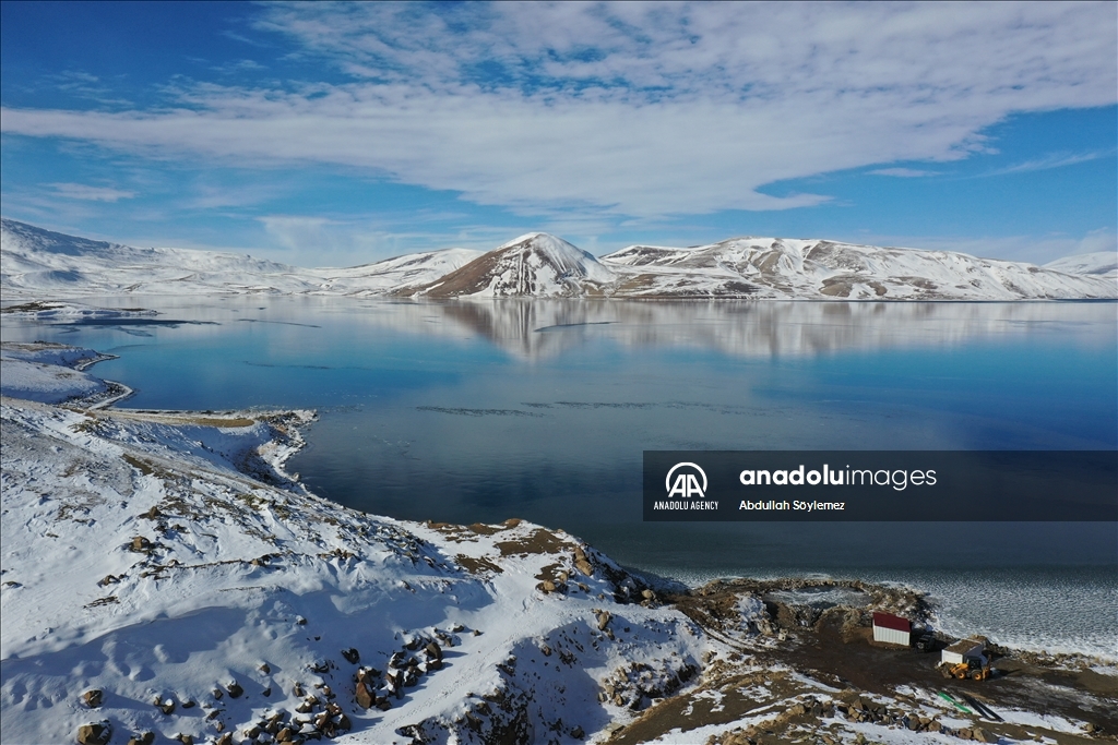 Lake Balik of Turkiye during winter season