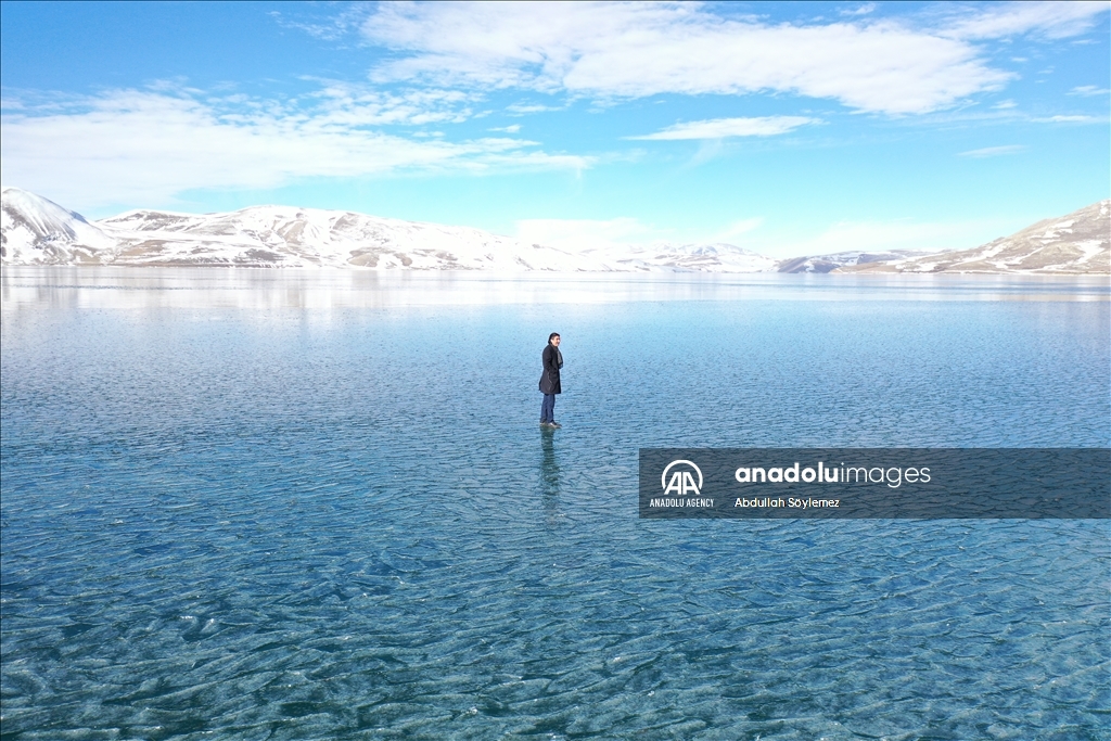 Lake Balik of Turkiye during winter season