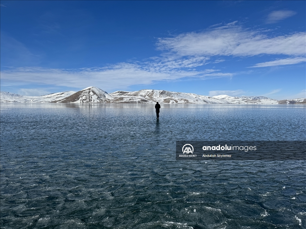 Lake Balik of Turkiye during winter season