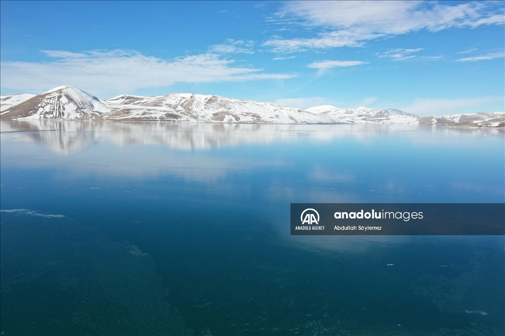 Lake Balik of Turkiye during winter season