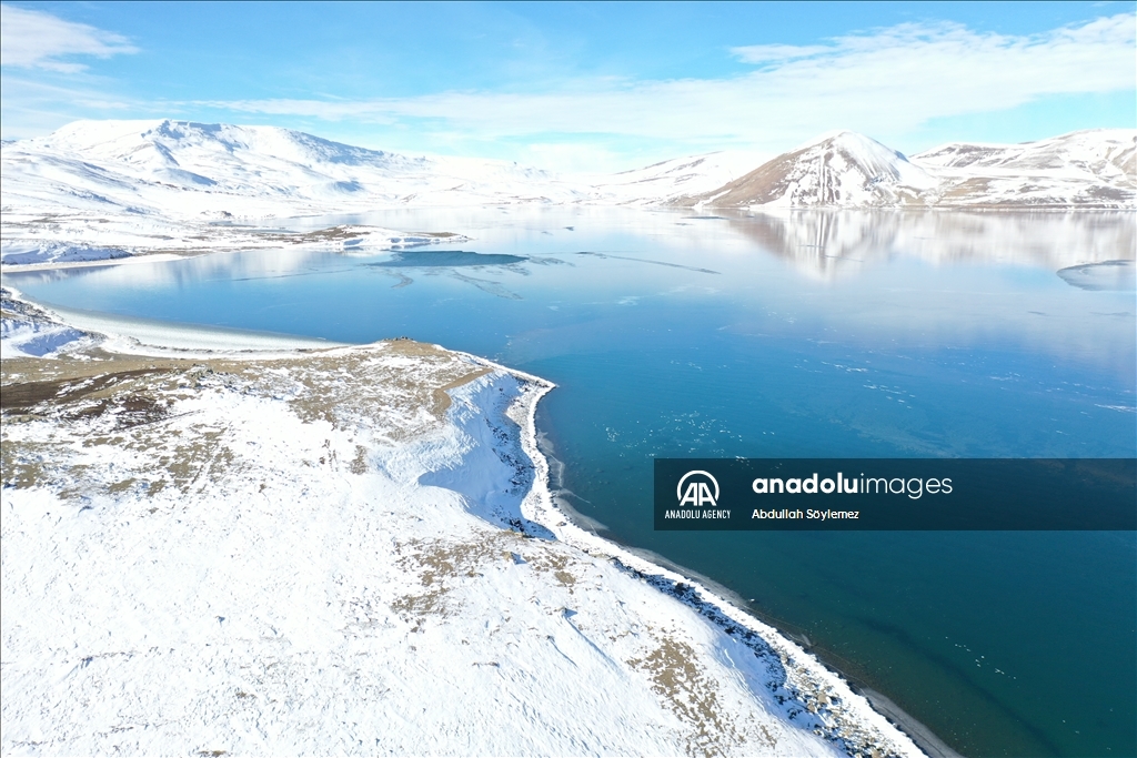 Lake Balik of Turkiye during winter season