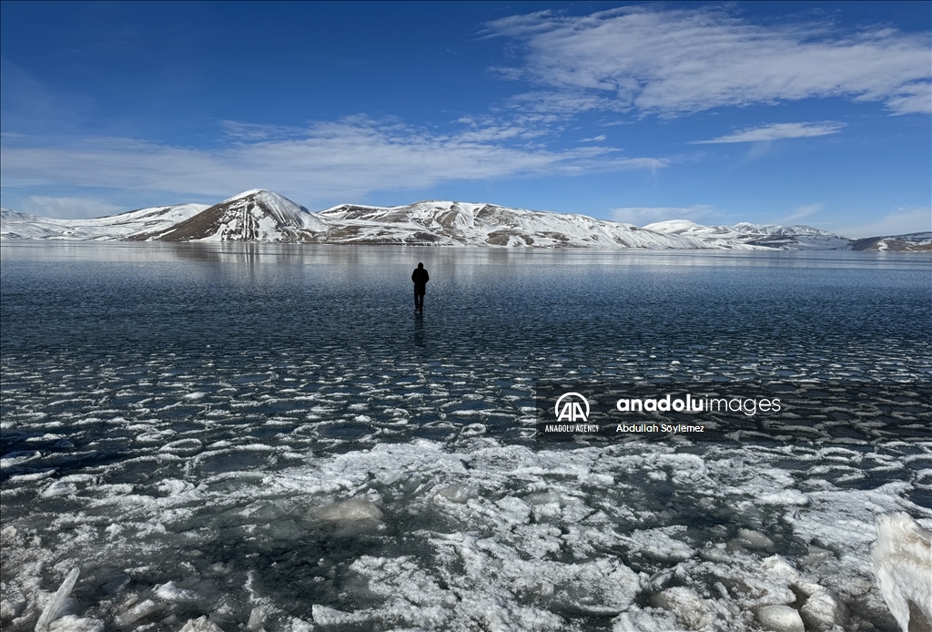 Lake Balik of Turkiye during winter season