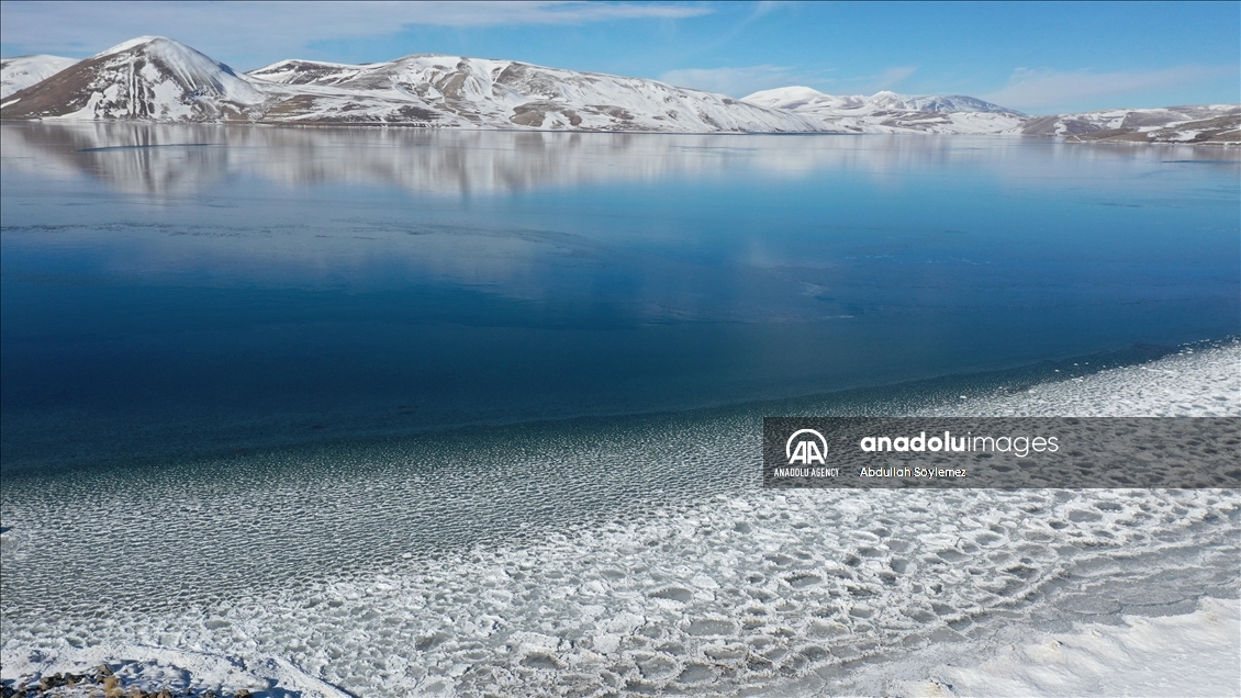 Lake Balik of Turkiye during winter season