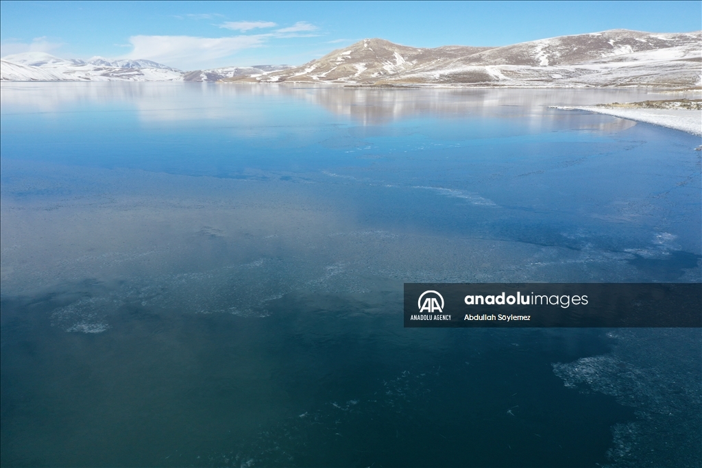 Lake Balik of Turkiye during winter season