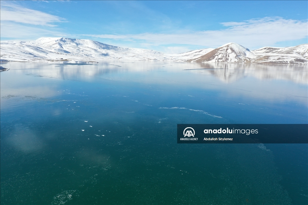 Lake Balik of Turkiye during winter season