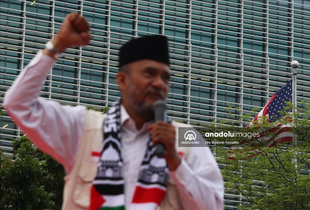 Endonezya'da Gazze'ye destek gösterisi