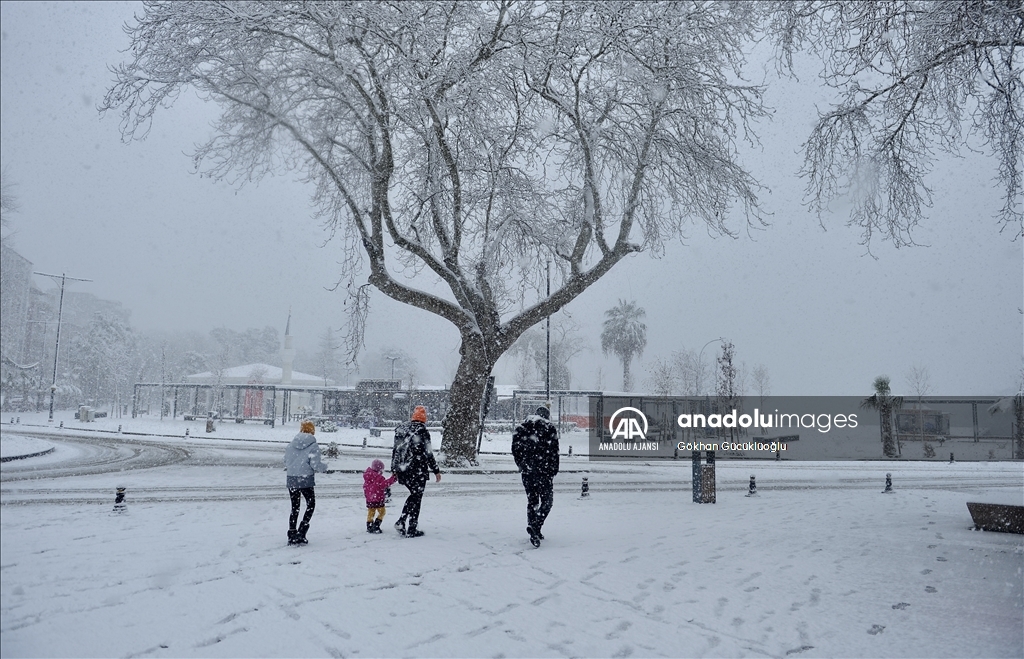 Sinop'ta kar yağışı
