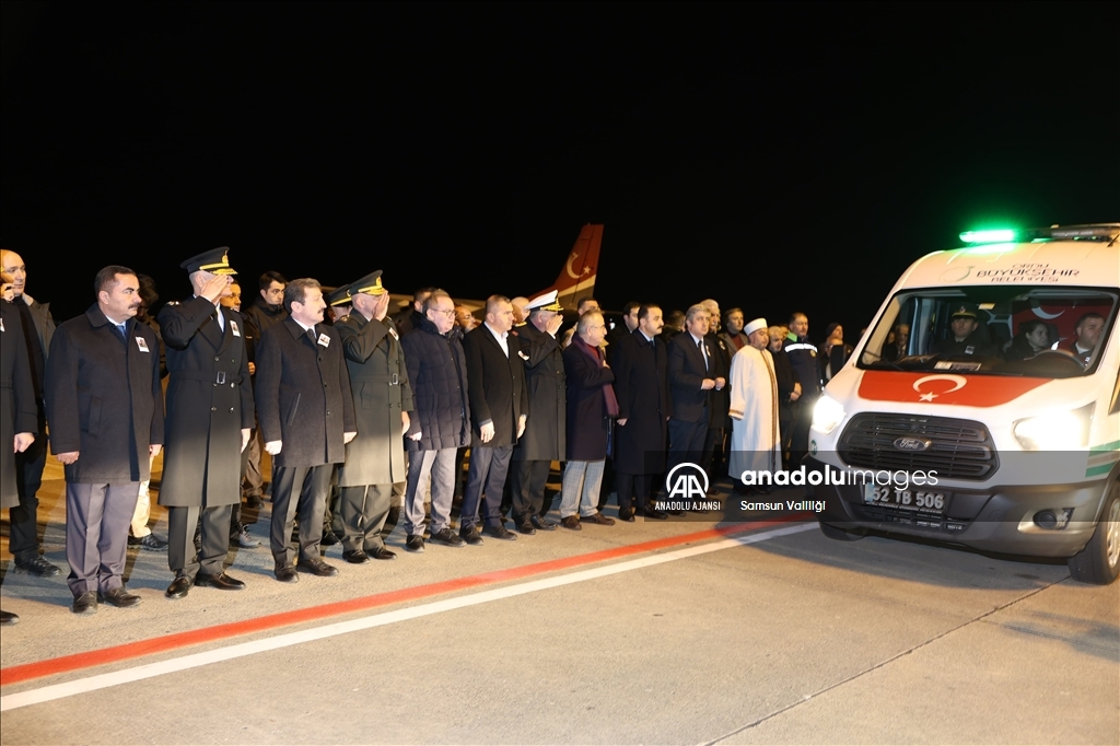 Şehit Sözleşmeli Er Murat Atar'ın naaşı Samsun'a getirildi