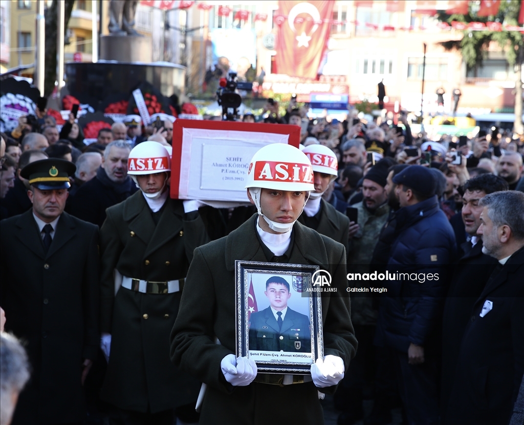 Şehit Uzman Çavuş Ahmet Köroğlu, son yolculuğuna uğurlandı