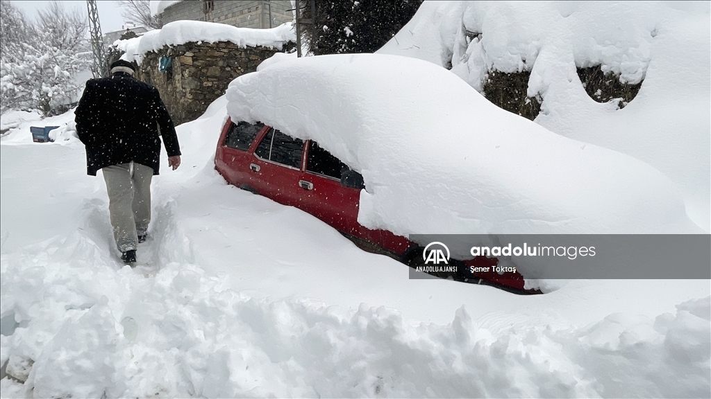 Bitlis&#39;te kar yağışı yaşamı olumsuz etkiledi