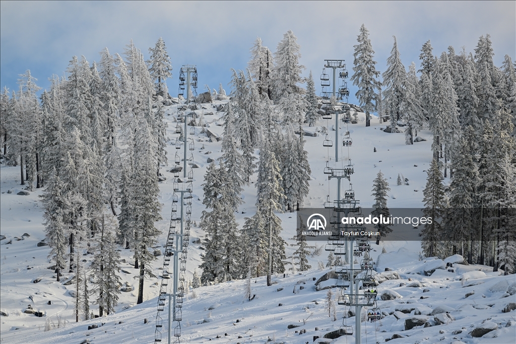 Kaliforniya eyaletinin South Lake Tahoe kentinde kış