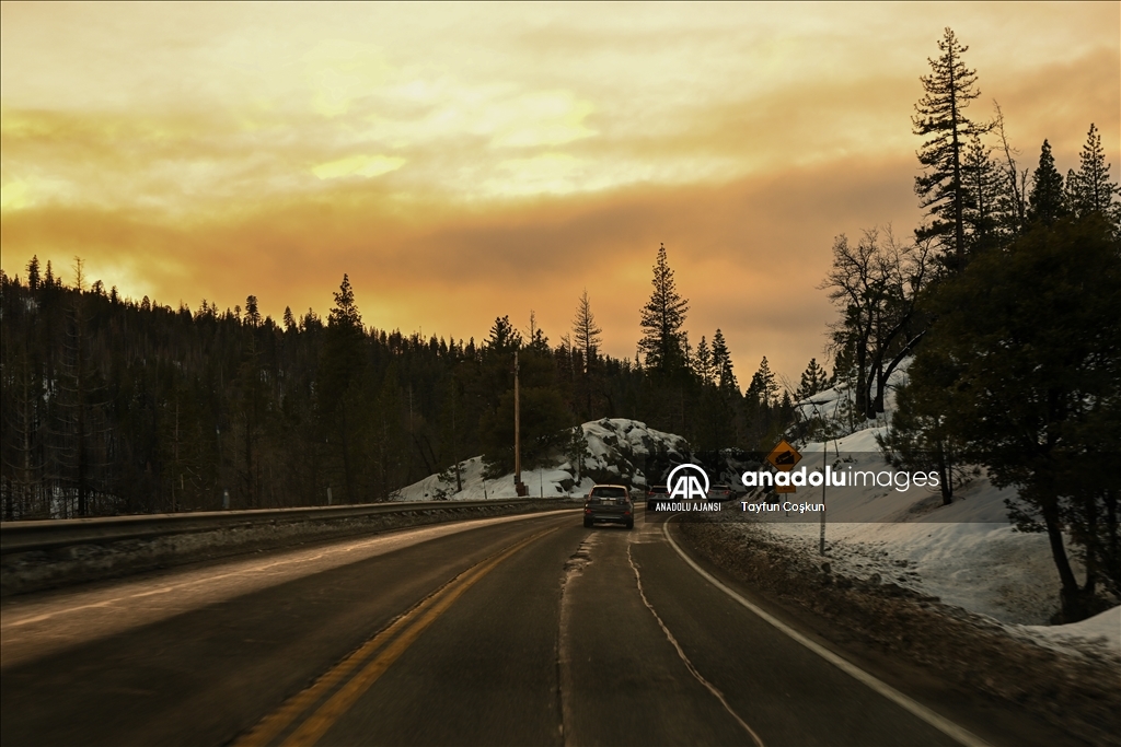 Kaliforniya eyaletinin South Lake Tahoe kentinde kış