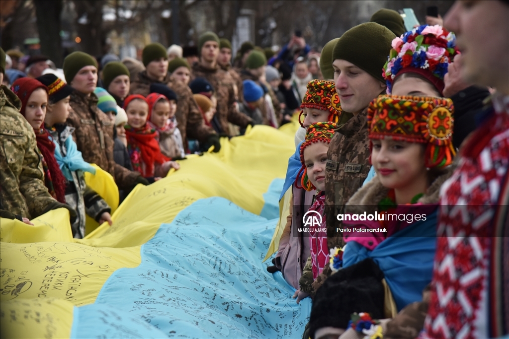 Ukrayna'nın Lviv kentinde Birlik Günü kutlamaları