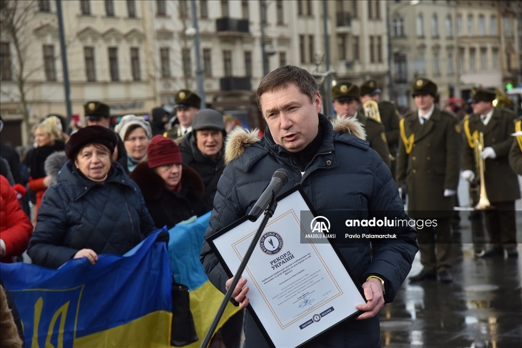 Ukrayna'nın Lviv kentinde Birlik Günü kutlamaları