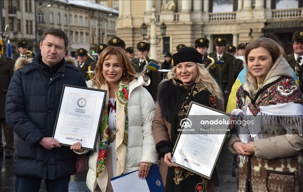 Ukrayna'nın Lviv kentinde Birlik Günü kutlamaları