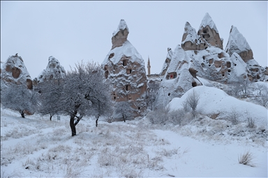 La Cappadoce sublimée par la neige
