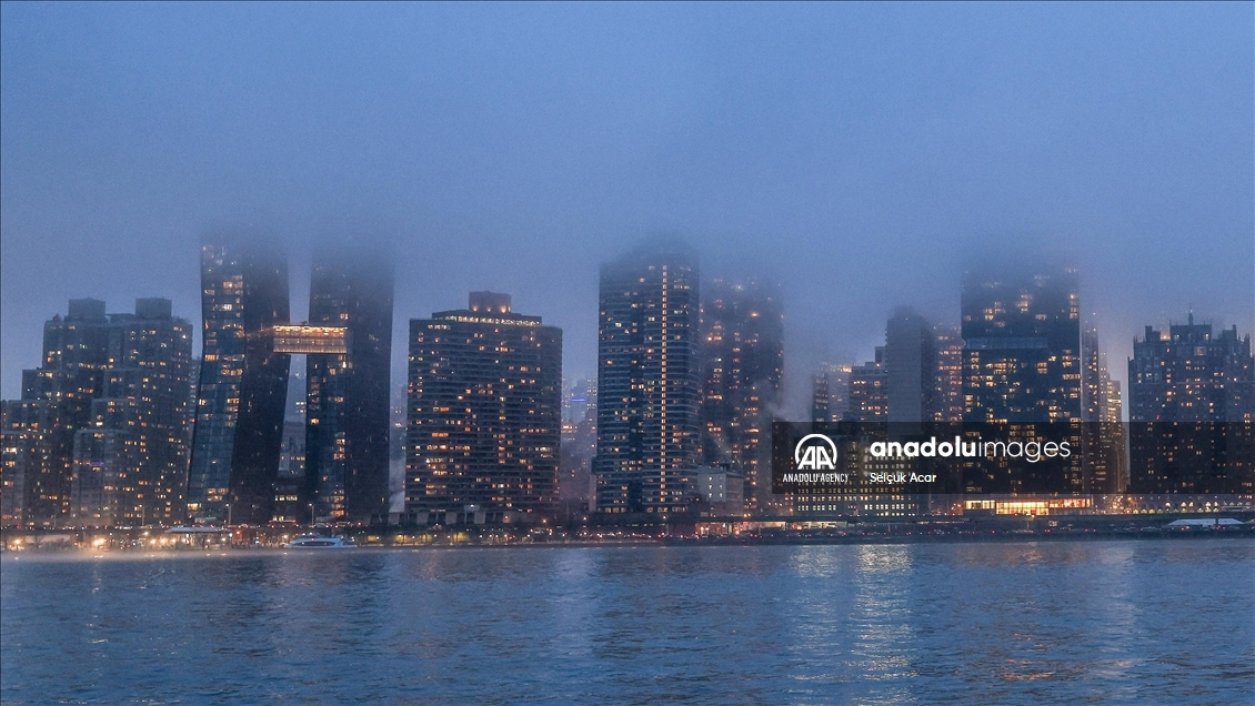 Foggy weather in New York City