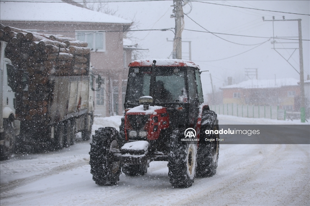 Kırklareli'nde kar yağışı