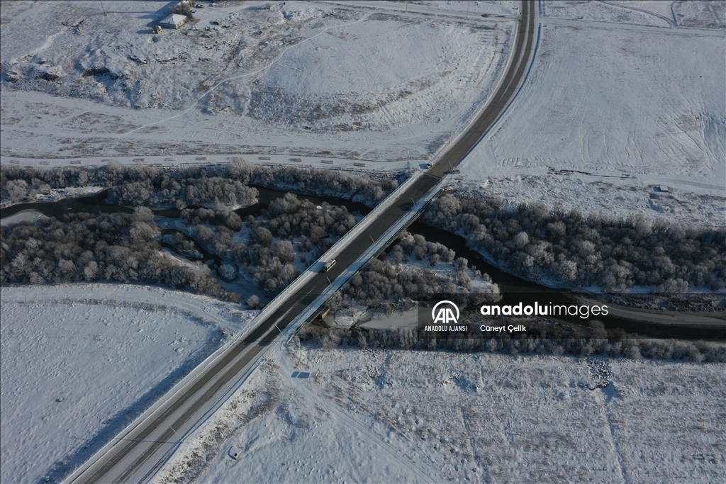 Kars'ta soğuk hava etkili oldu