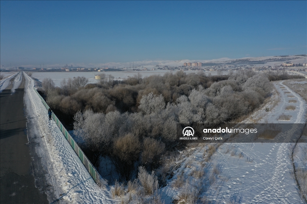 Kars'ta soğuk hava etkili oldu