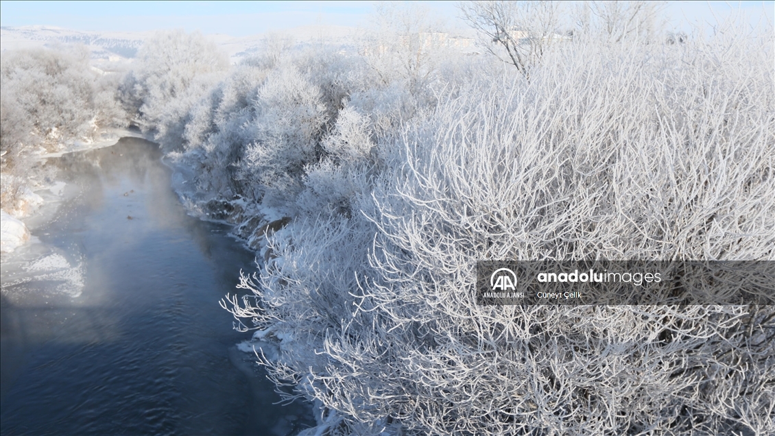 Kars'ta soğuk hava etkili oldu