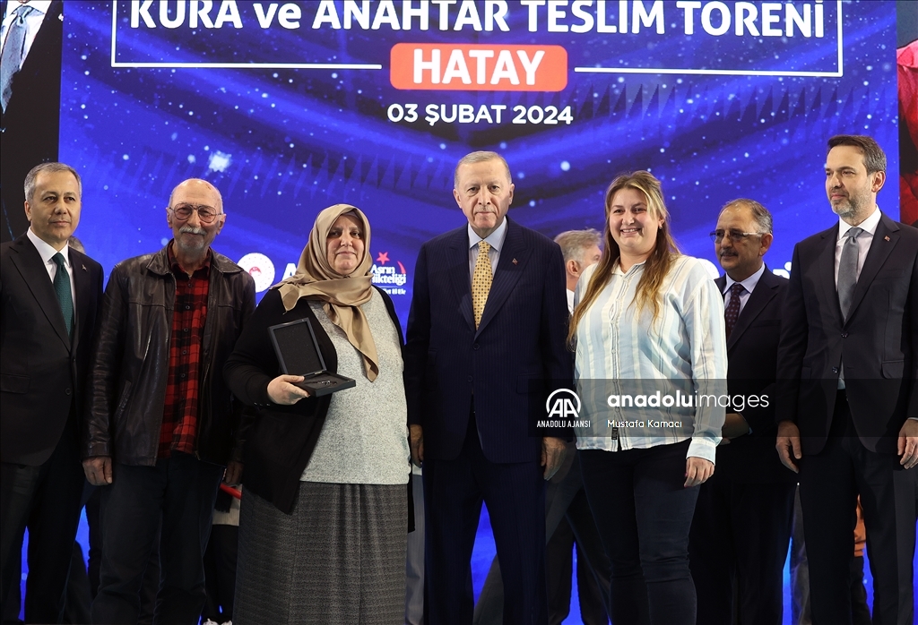 Cumhurbaşkanı Erdoğan, Hatay'da Deprem Konutları Kura ve Anahtar Teslim Töreni'ne katıldı