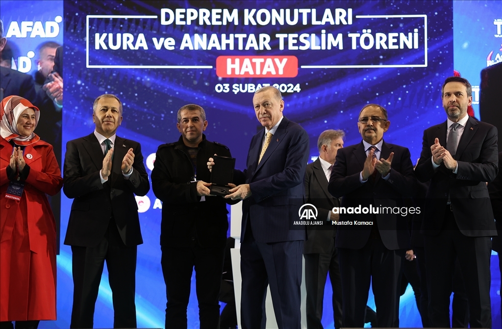 Cumhurbaşkanı Erdoğan, Hatay'da Deprem Konutları Kura ve Anahtar Teslim Töreni'nde konuştu