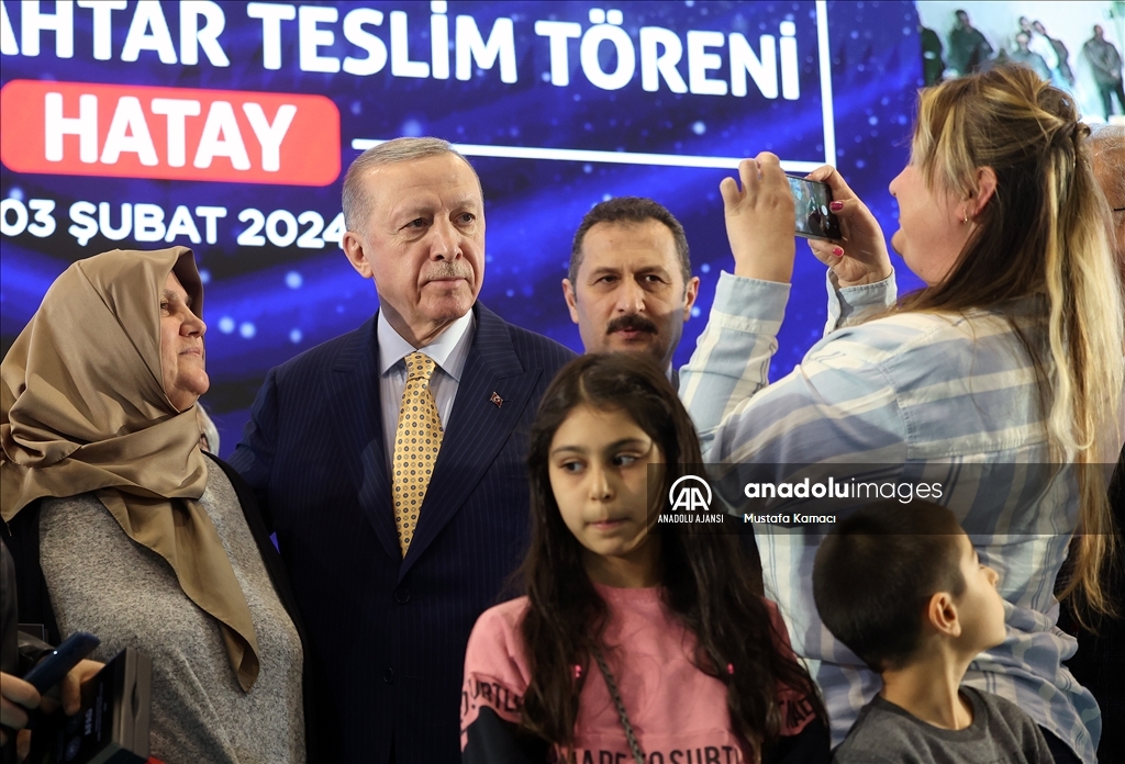 Cumhurbaşkanı Erdoğan, Hatay'da Deprem Konutları Kura ve Anahtar Teslim Töreni'ne katıldı