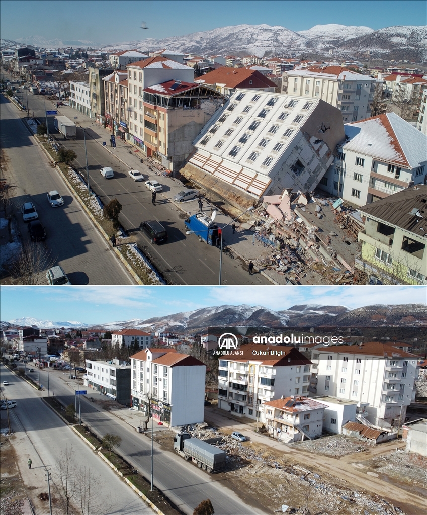 Adıyaman'ın depremden sonraki bir yıllık değişimi havadan görüntülendi