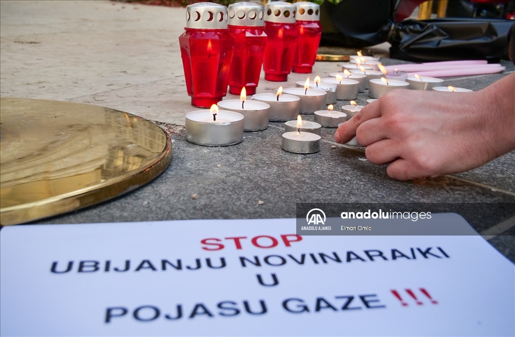 Bosna Hersekli ve Hırvatistanlı gazeteciler, Gazze'de öldürülen meslektaşlarını andı