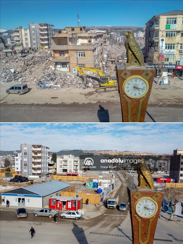 Adıyaman'ın depremden sonraki bir yıllık değişimi havadan görüntülendi