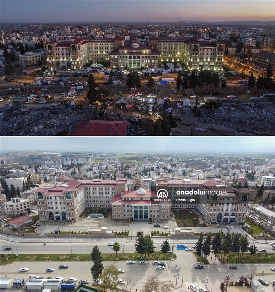 Adıyaman'ın depremden sonraki bir yıllık değişimi havadan görüntülendi