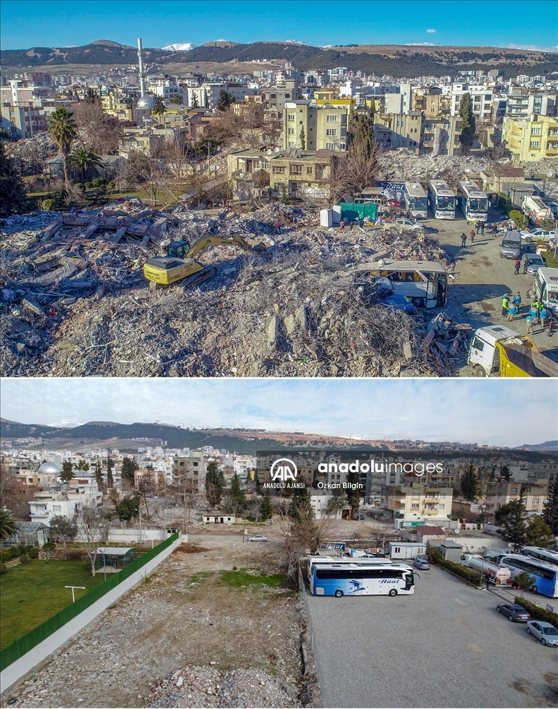 Adıyaman'ın depremden sonraki bir yıllık değişimi havadan görüntülendi