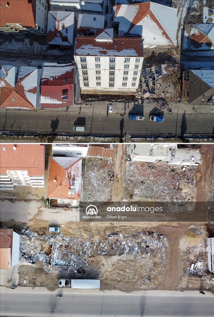 Adıyaman'ın depremden sonraki bir yıllık değişimi havadan görüntülendi