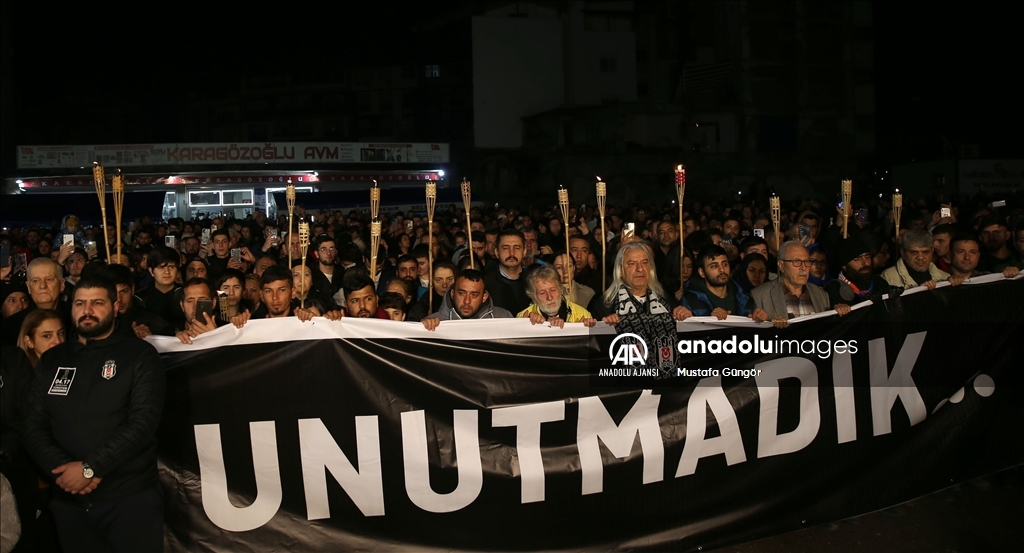 İskenderun'da 6 Şubat depremlerinde hayatını kaybedenler anıldı