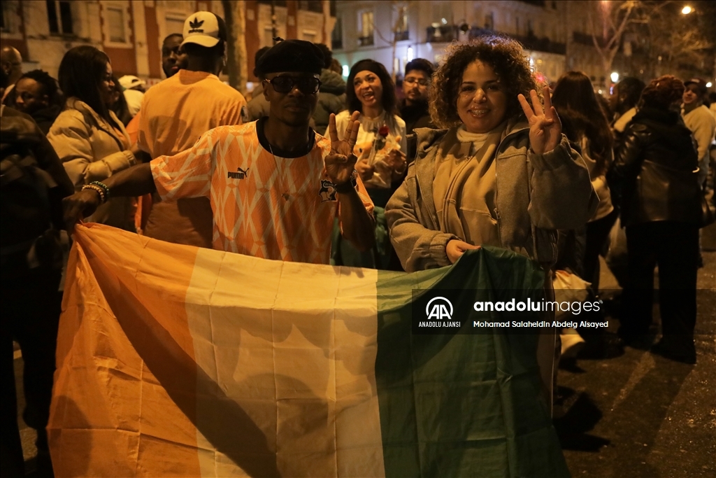 Fildişi Sahili'nin Afrika Uluslar Kupası şampiyonluğu Paris'te kutlandı