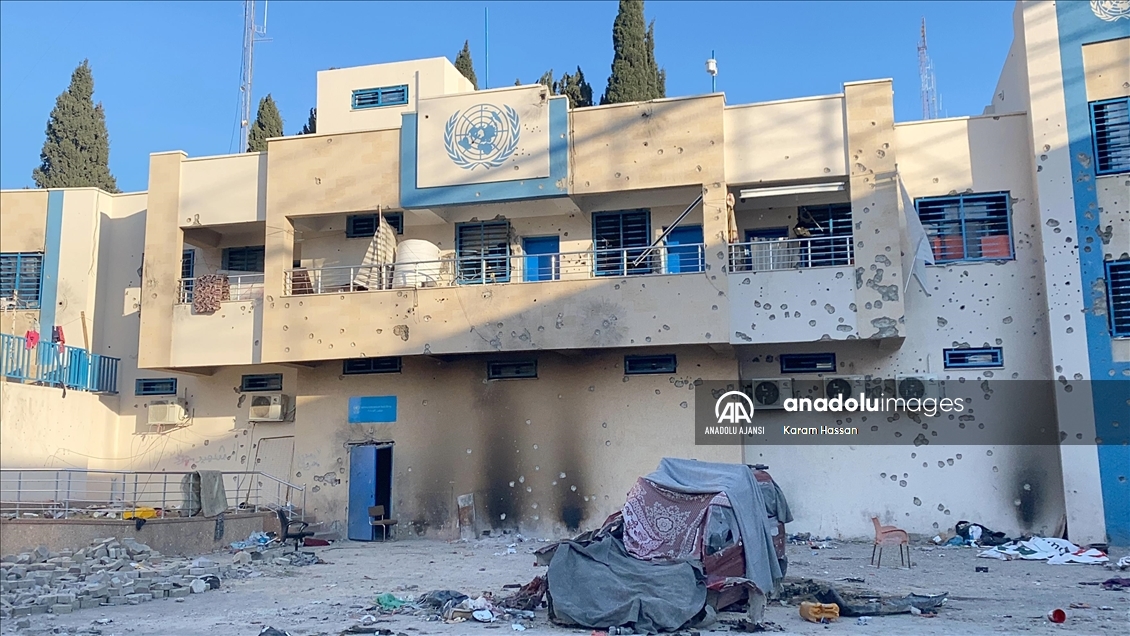 Gazze'deki UNRWA Karargahındaki Yıkım Görüntülendi - Anadolu Ajansı