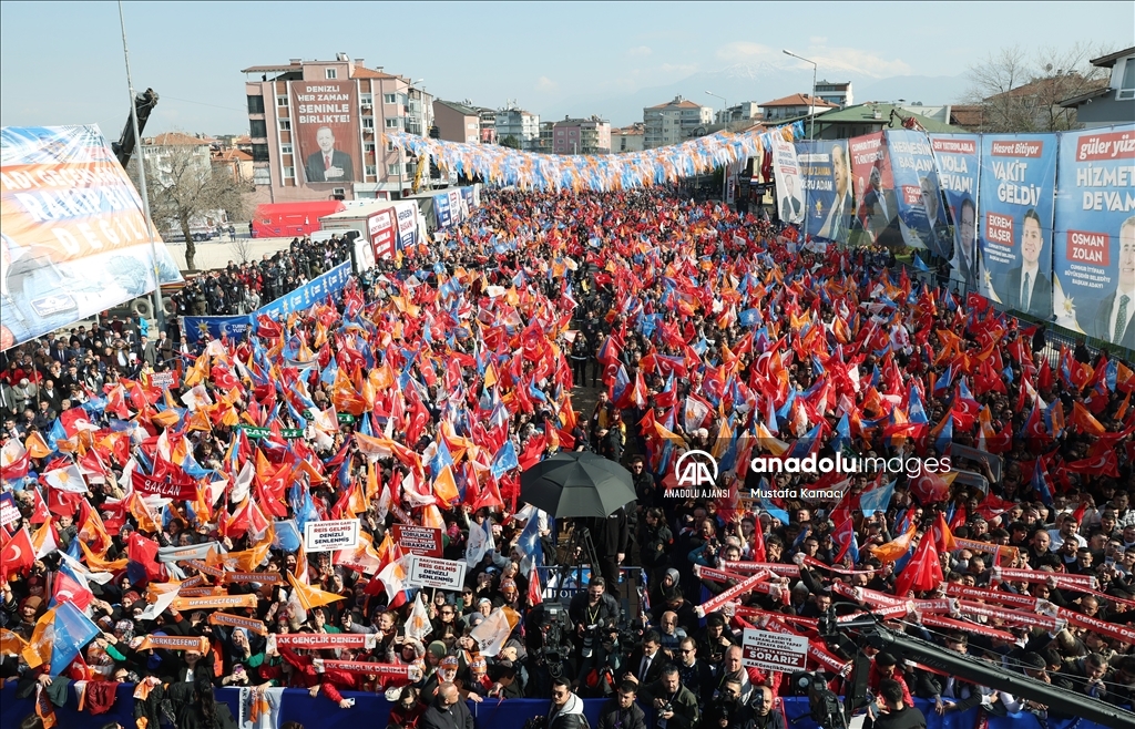 Cumhurbaşkanı ve AK Parti Genel Başkanı Erdoğan, Denizli mitingine katıldı