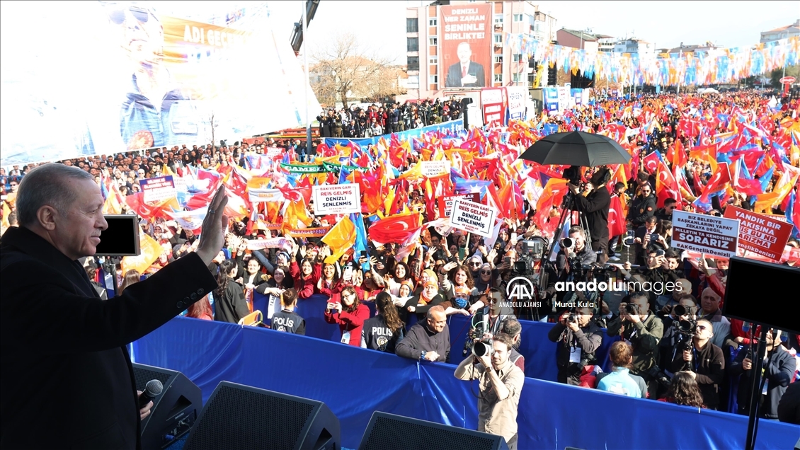 Cumhurbaşkanı ve AK Parti Genel Başkanı Erdoğan, Denizli mitingine katıldı