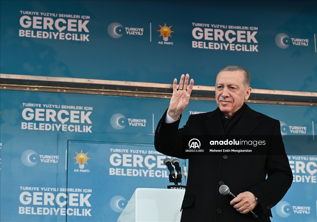 Cumhurbaşkanı ve AK Parti Genel Başkanı Erdoğan, Denizli mitingine katıldı