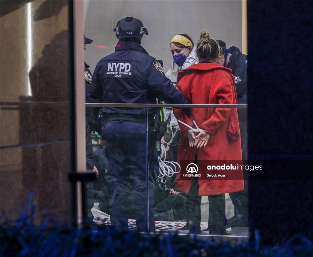 В Нью-Йорке прошла акция протеста против Американо-израильского комитета по общественным связям (AIPAC)