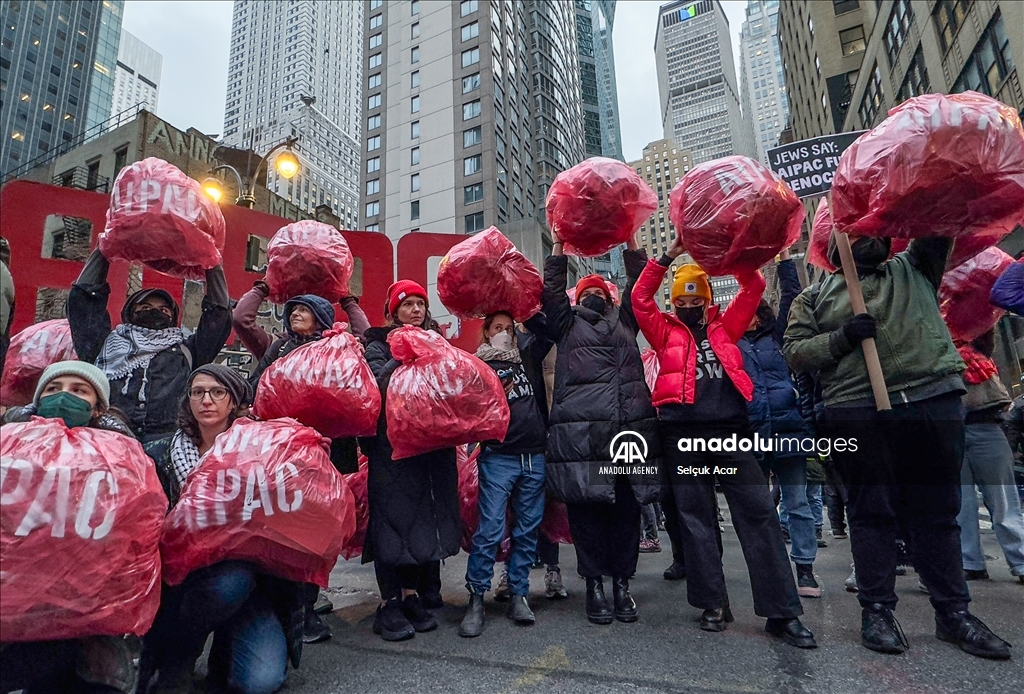 В Нью-Йорке прошла акция протеста против Американо-израильского комитета по общественным связям (AIPAC)