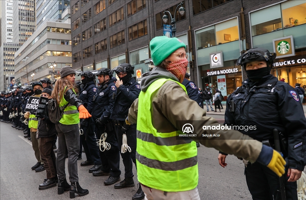 В Нью-Йорке прошла акция протеста против Американо-израильского комитета по общественным связям (AIPAC)