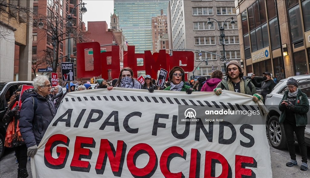 В Нью-Йорке прошла акция протеста против Американо-израильского комитета по общественным связям (AIPAC)