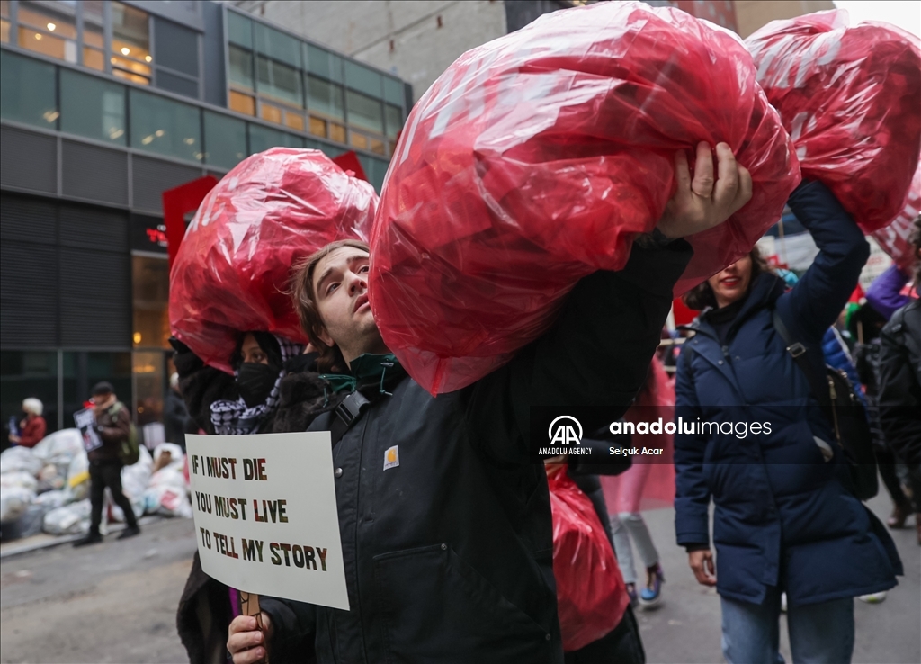 В Нью-Йорке прошла акция протеста против Американо-израильского комитета по общественным связям (AIPAC)
